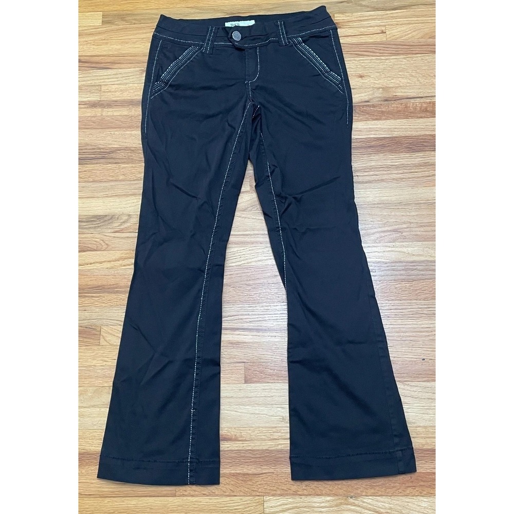 BKE Buckle Mollie Women's 27 Black Pant Cotton Ankle‎ Boot-Cut Stretch Utility